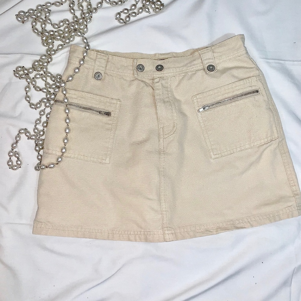 Faded Glory Jeans Girls Skirt w Pants Under Sz 16